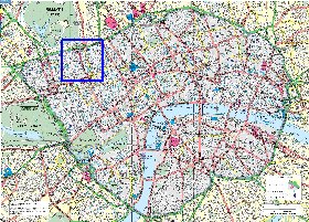 carte de Londres en anglais