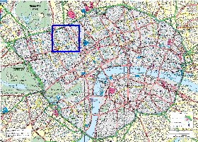 carte de Londres en anglais