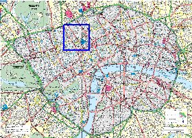 carte de Londres en anglais