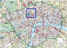 carte de Londres en anglais