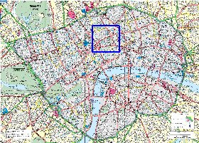 carte de Londres en anglais