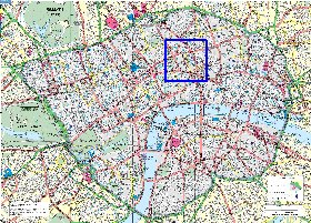 carte de Londres en anglais