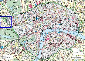 carte de Londres en anglais