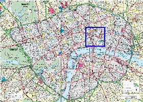 carte de Londres en anglais