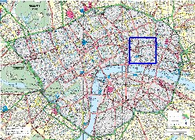 carte de Londres en anglais