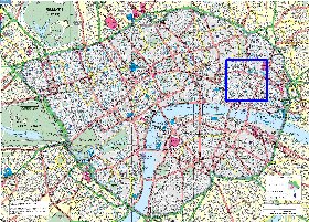 carte de Londres en anglais