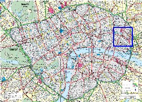 carte de Londres en anglais