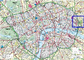 carte de Londres en anglais