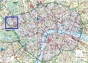 carte de Londres en anglais