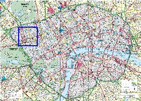 carte de Londres en anglais