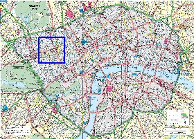 carte de Londres en anglais