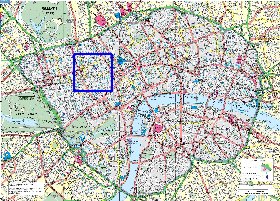 carte de Londres en anglais