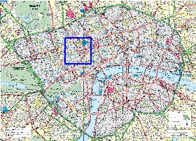 carte de Londres en anglais