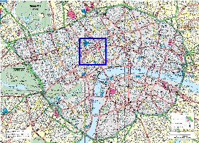 carte de Londres en anglais