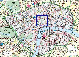 carte de Londres en anglais