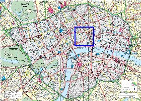 carte de Londres en anglais