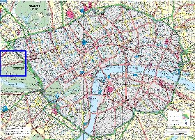 carte de Londres en anglais