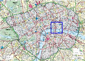 carte de Londres en anglais