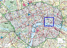 carte de Londres en anglais