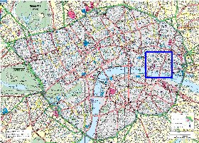 carte de Londres en anglais