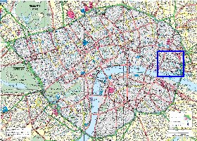 carte de Londres en anglais