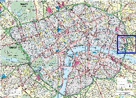 carte de Londres en anglais