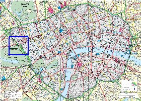 carte de Londres en anglais