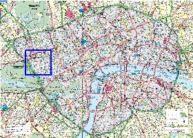 carte de Londres en anglais