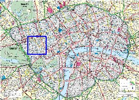 carte de Londres en anglais