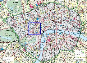 carte de Londres en anglais