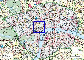 carte de Londres en anglais