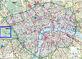 carte de Londres en anglais