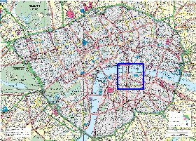 carte de Londres en anglais