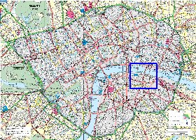 carte de Londres en anglais