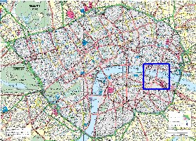 carte de Londres en anglais