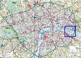 carte de Londres en anglais