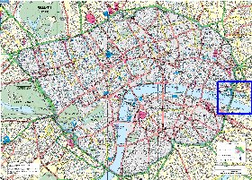 carte de Londres en anglais