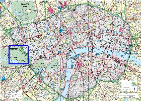 carte de Londres en anglais