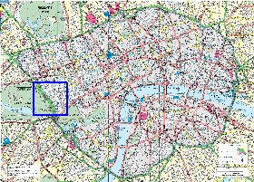 carte de Londres en anglais