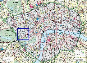 carte de Londres en anglais