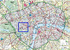 carte de Londres en anglais