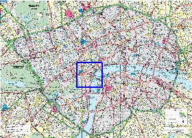 carte de Londres en anglais