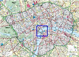 carte de Londres en anglais