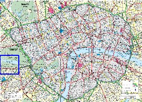 carte de Londres en anglais