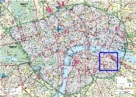 carte de Londres en anglais