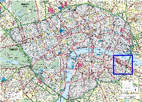 carte de Londres en anglais