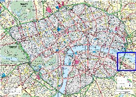 carte de Londres en anglais