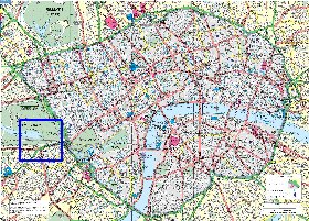 carte de Londres en anglais