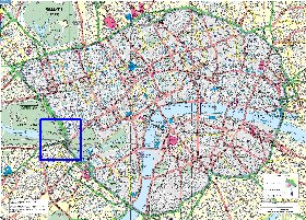 carte de Londres en anglais