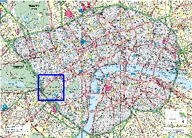 carte de Londres en anglais